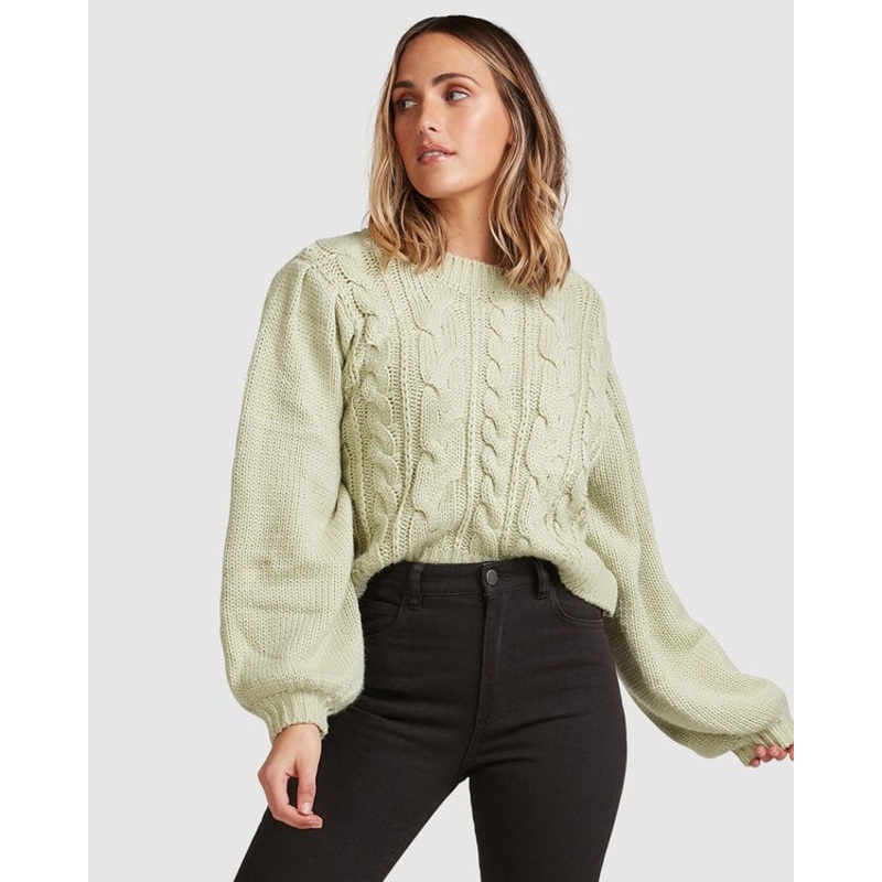 Bluesday Cable Knit Crew