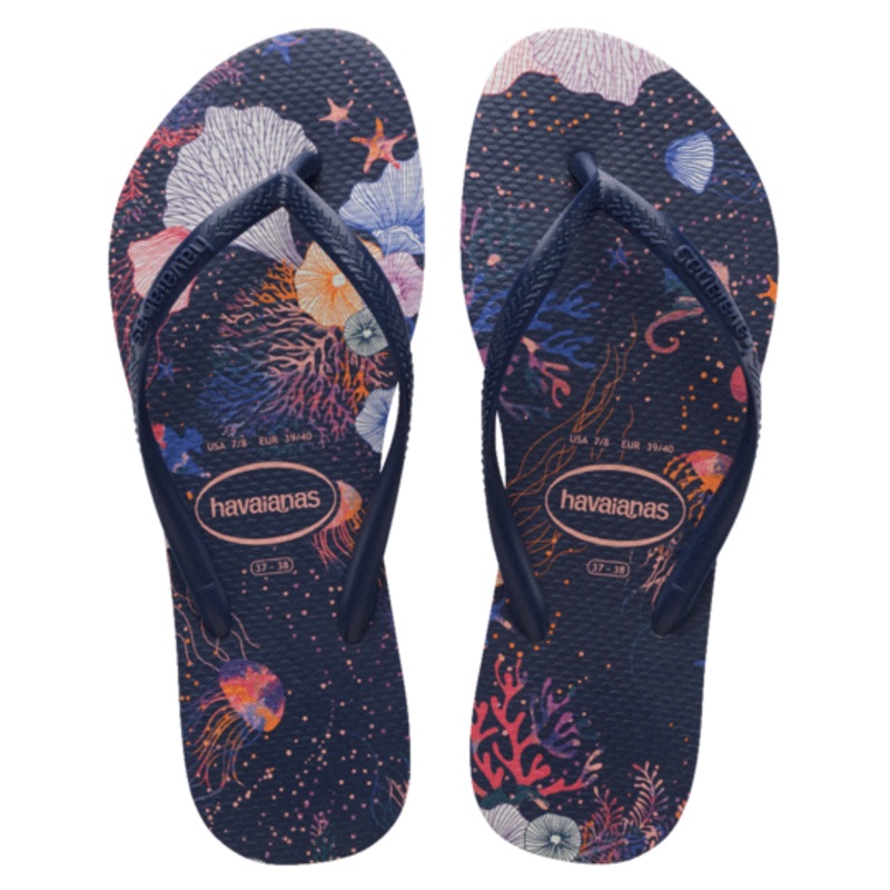 Slim Print Mermaid Thongs