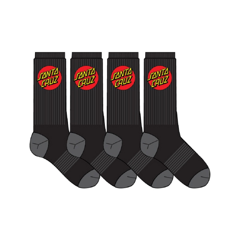 Classic Dot 4 Pack Crew Socks