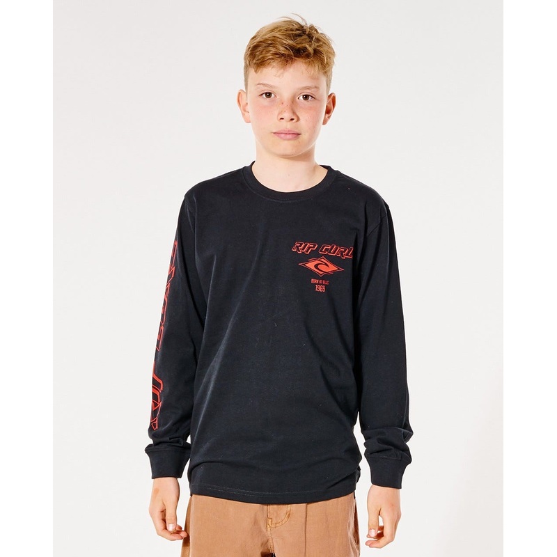 Fade Out Icon Long Sleeve Tee - Boys
