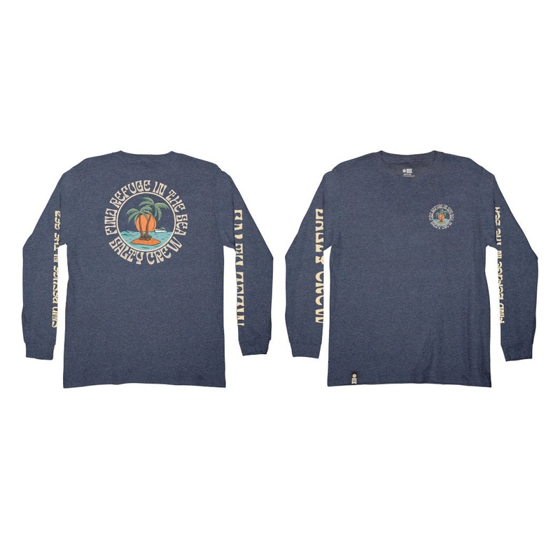 Dos Palms Navy Heather Boys L/S Tee