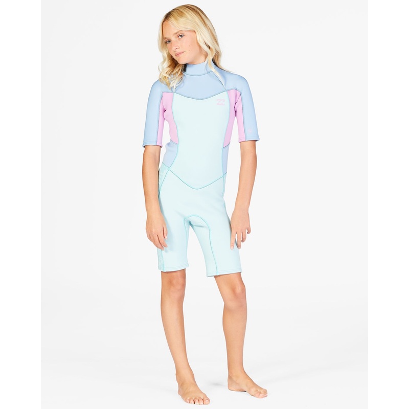 202 Teen Girls Synergy Back Zip SS Springsuit