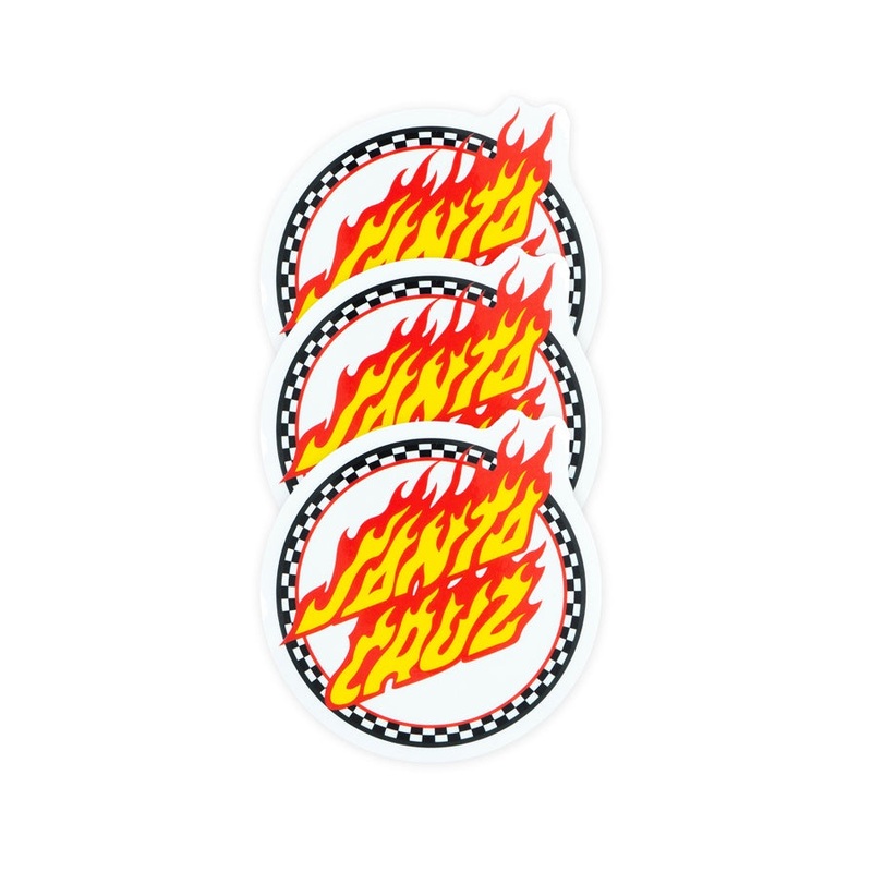 Checked Ringed Flamed Dot Sticker