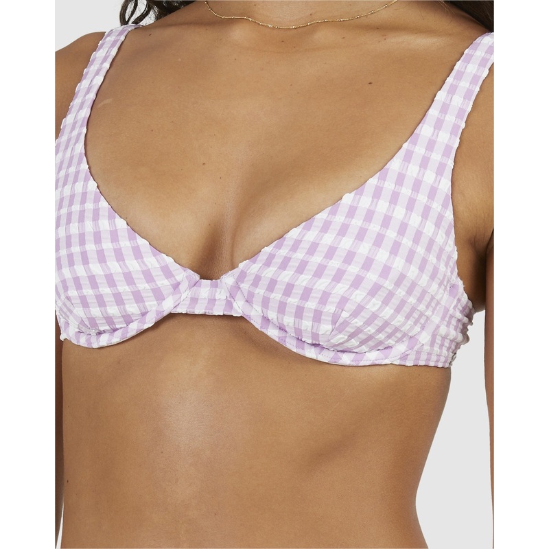 Wave Check Ruby Bra
