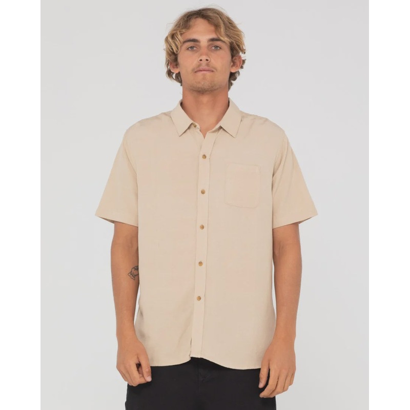 Overtone Short Sleeve Linen Shirt
