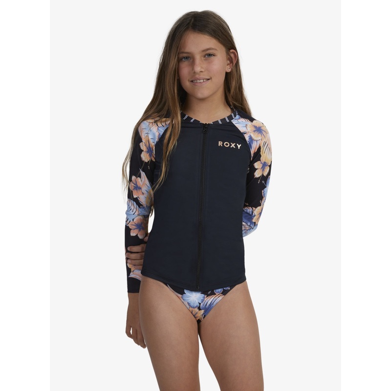 Girls 6-16 Swim For Good Time LS Rash Vest Set