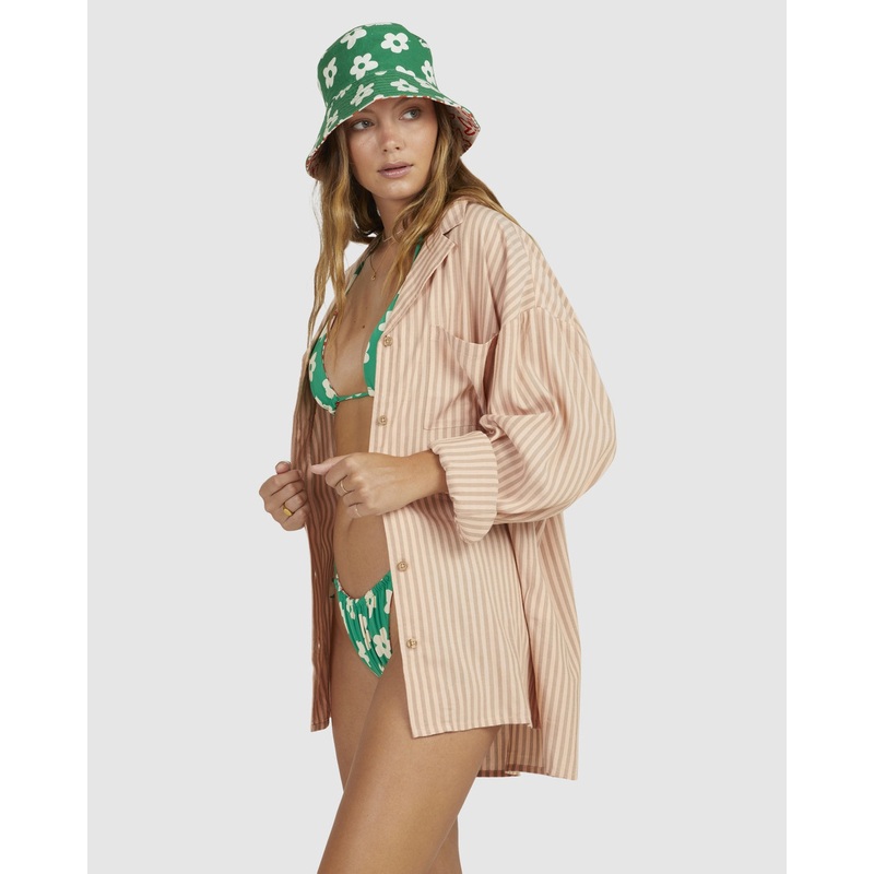 Summer Tides Button Thru Shirt Cover Up