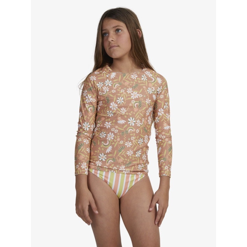 Girls 6-16 Moonlight Story Long Sleeve Rash Vest Set