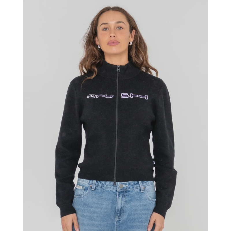Sundial Zip Through Fitted Knit