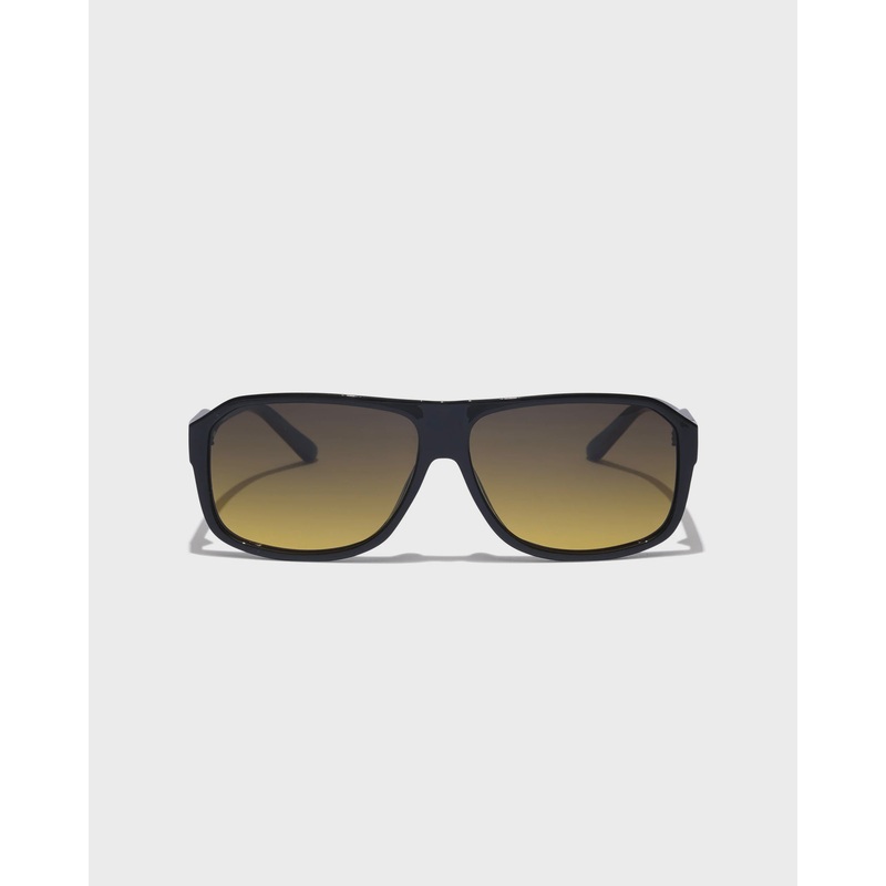 The Executive - Polished Black / Amber Fade Polarised