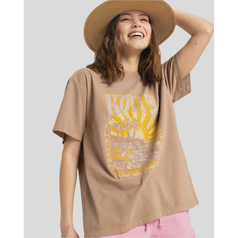 Womens Sunny Oversized Enzyme Wash T-Shirt