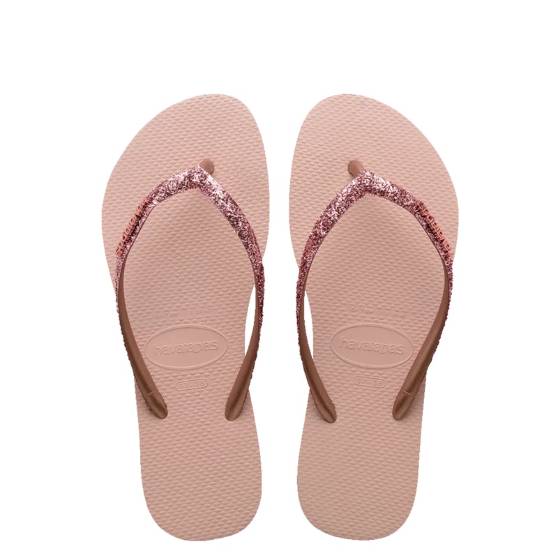 Kids Slim Metal Logo Glitter II Thongs