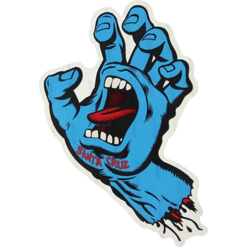 Screaming Hand Decal Sticker - Blue