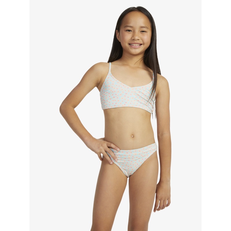 Girls 7-16 Flower Bed Crop Top Two-Piece Bikini Set