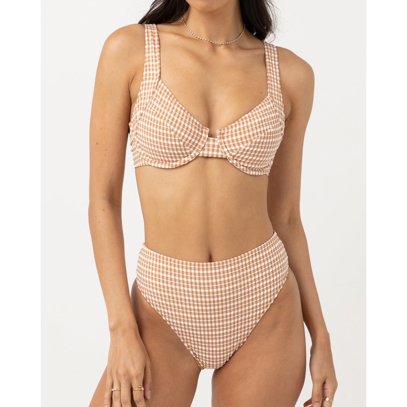 Lola Check Panelled Underwire Top