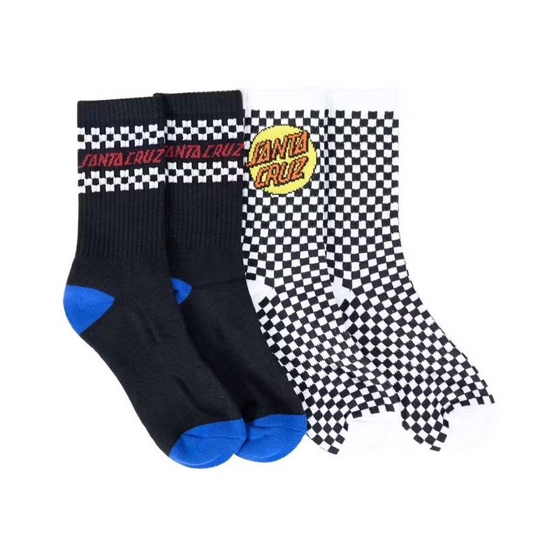 Multi Check Boys Crew Socks - 2 Pk