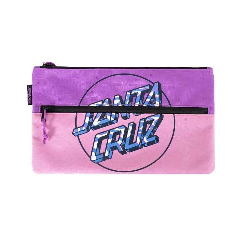 Zebra Marble Opus Dot Girls Dual Zip Pencil Case