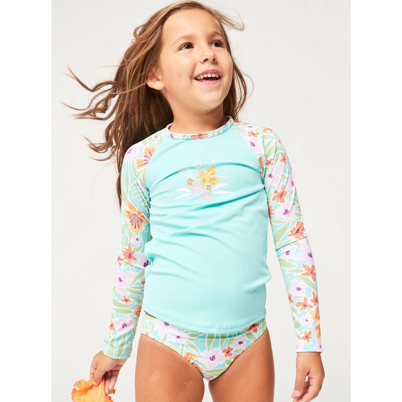Girls 2-7 Hawaiian Spirit Long Sleeve UPF 50 Rash Vest