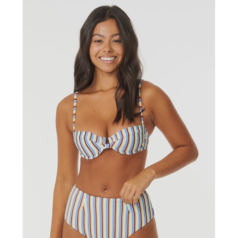Tropics Stripe Balconette BIkini Top