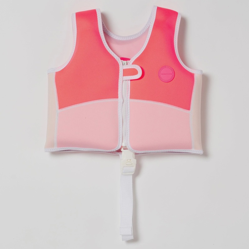 Swim Vest - Melody the Mermaid Neon Strawberry