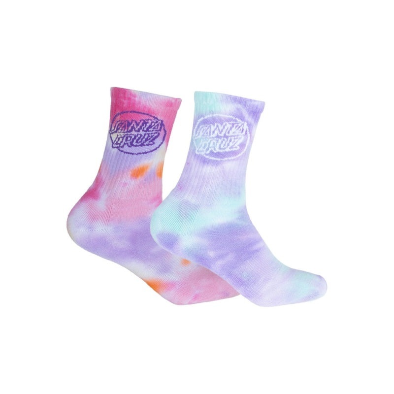 Opus Dot Tie Dye Crew Sock - 2 Pack