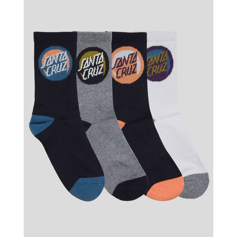Bold Shadow Dot Boys Crew Sock (4 Pack)