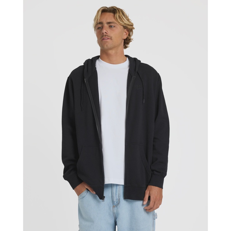 Mens Premium Wave Wash Zip Up Hoodie