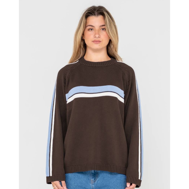 White Lines Crew Neck Knit