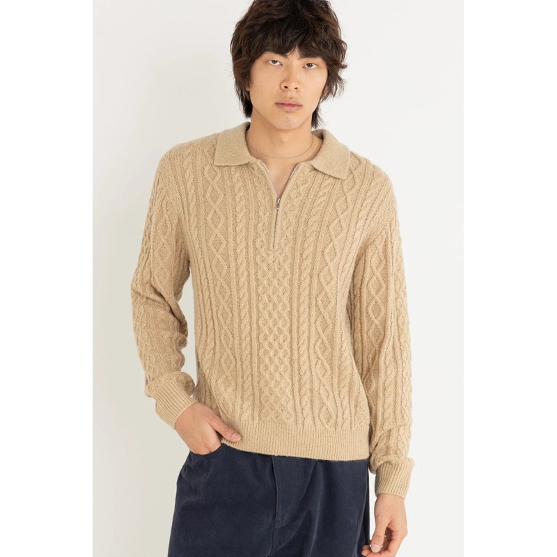 Mohair Quarter Zip Fisherman Zip