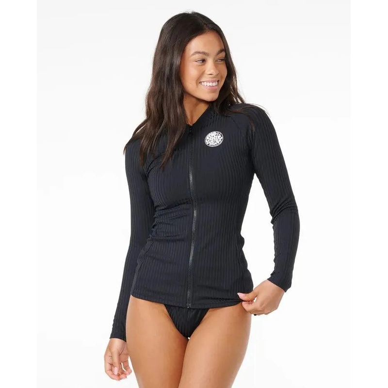 Premium Surf Zip Through Long Sleeve Rash Vest
