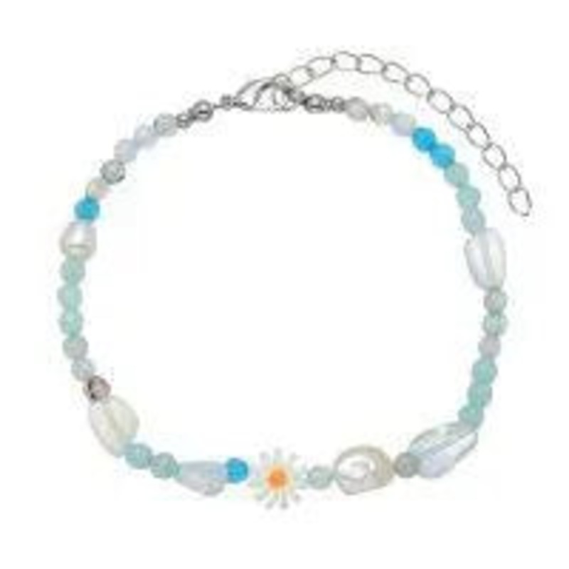 Daisy, Opalite & Pearl Anklet