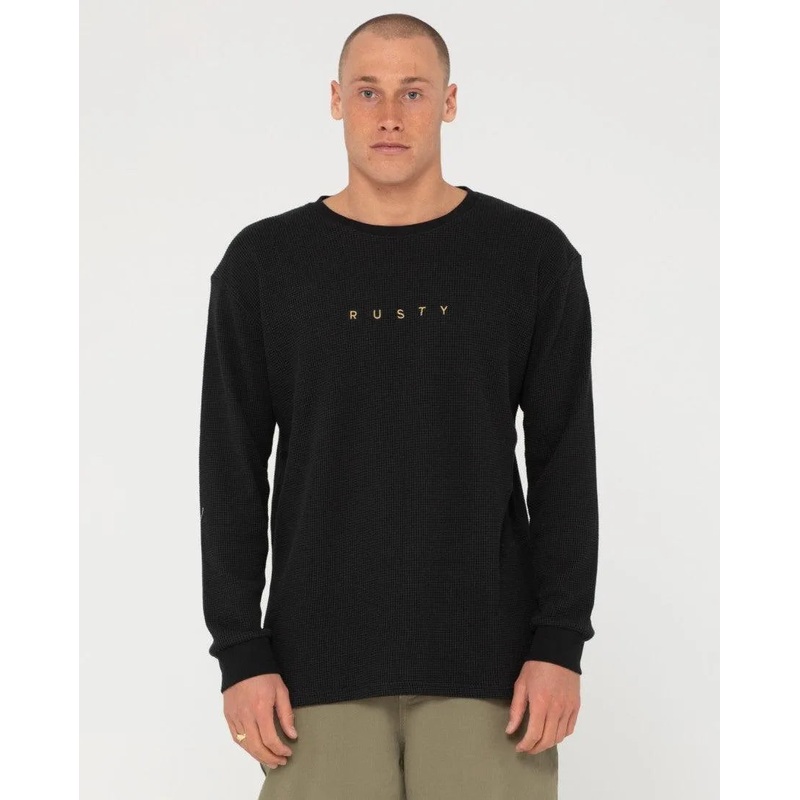 Short Cut Waffle Long Sleeve