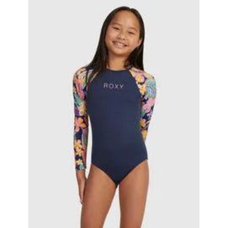 Girls 6-16 Paradise Trip Long Sleeve One-Piece Rashguard