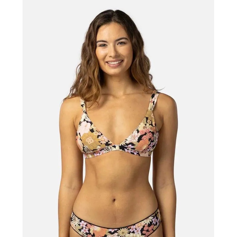 Mystic Floral Fixed Triangle Bikini Top