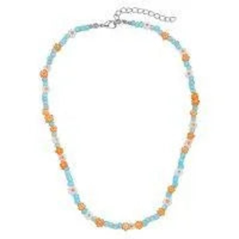 Retro Orange & White Daisy Choker