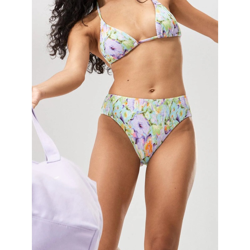 Womens Blumen High Leg Bikini Bottoms