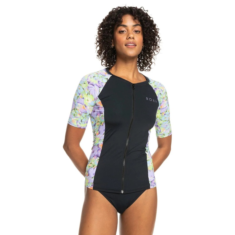 New Lycra Short Sleeve Zip-Up Rash Vest