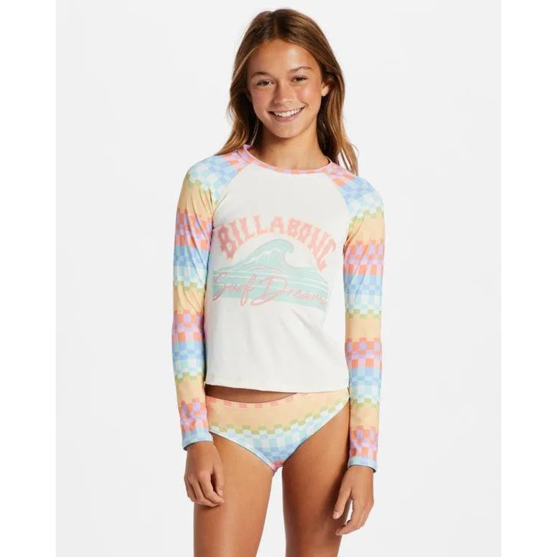 Paradise Check - Long Sleeve Rash Vest Set For Girls 4-14