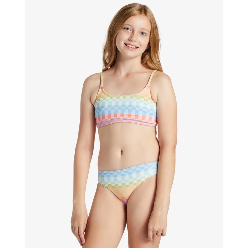 Paradise Check - Two Piece Trilet Bikini Set For Girls 4-14