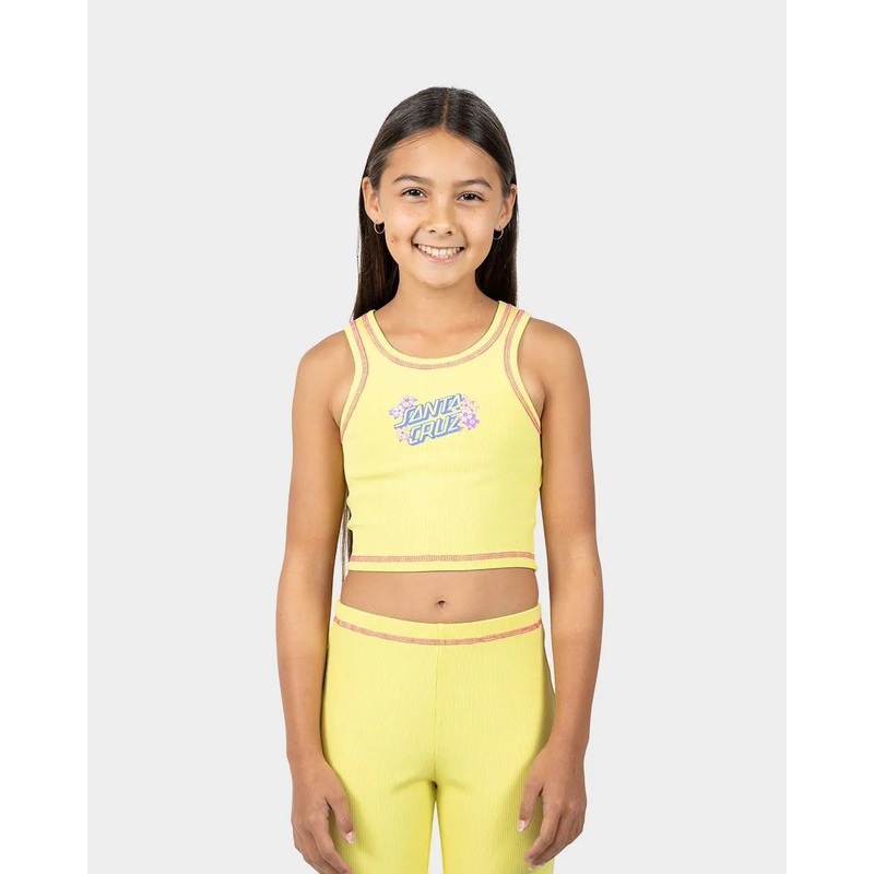 Blooming Stack Santa Cruz Girls Cropped Tank Top