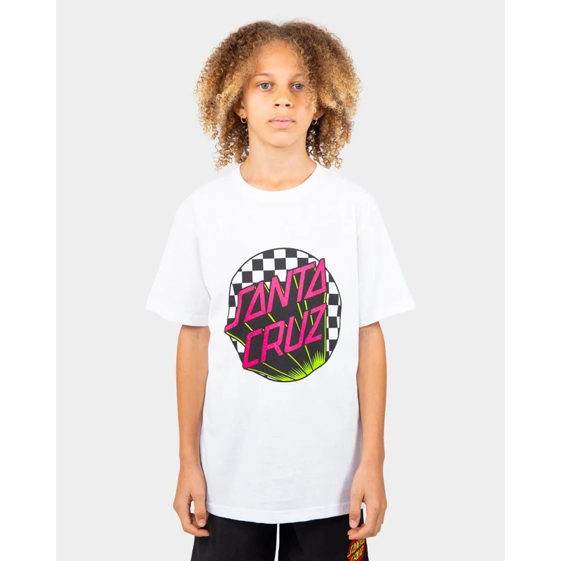 Check Delta Dot Front Santa Cruz Boys S/S T-Shirt