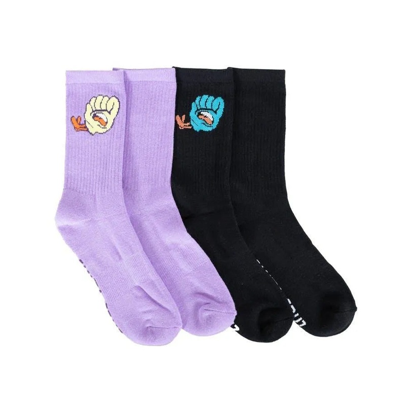 Chisel Mini Hand Santa Cruz Men'S Crew Socks (2 Pack)