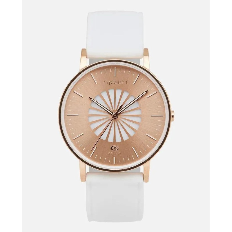 Latch Solar Silicone Rose Gold Watch