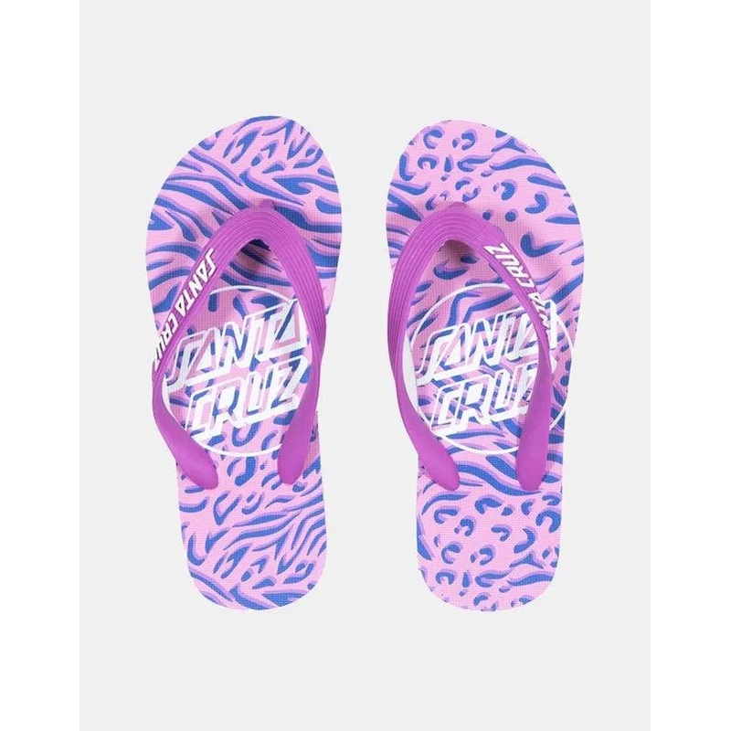 Opus Dot Zebra Marble All Over Thongs - Teens