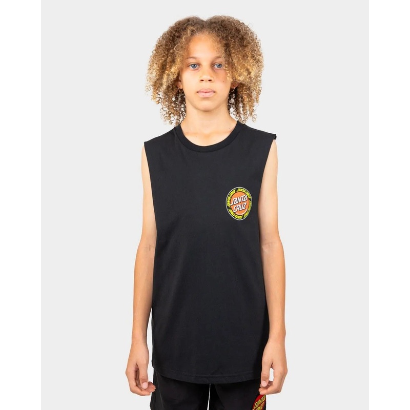 Outer Ringed Dot Santa Cruz Boys Muscle T-Shirt