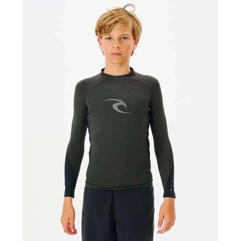 Waves Long Sleeve Rash Vest - Boys (8-16 Years)