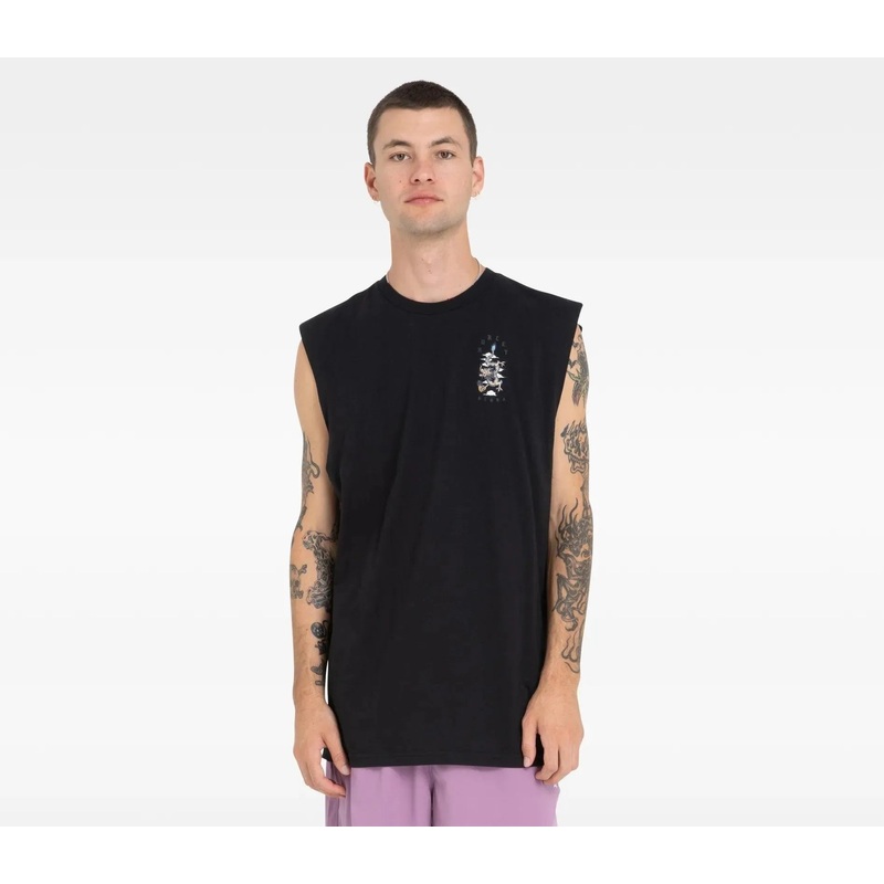 Aloha Muscle Hurley Mens Singlet Black