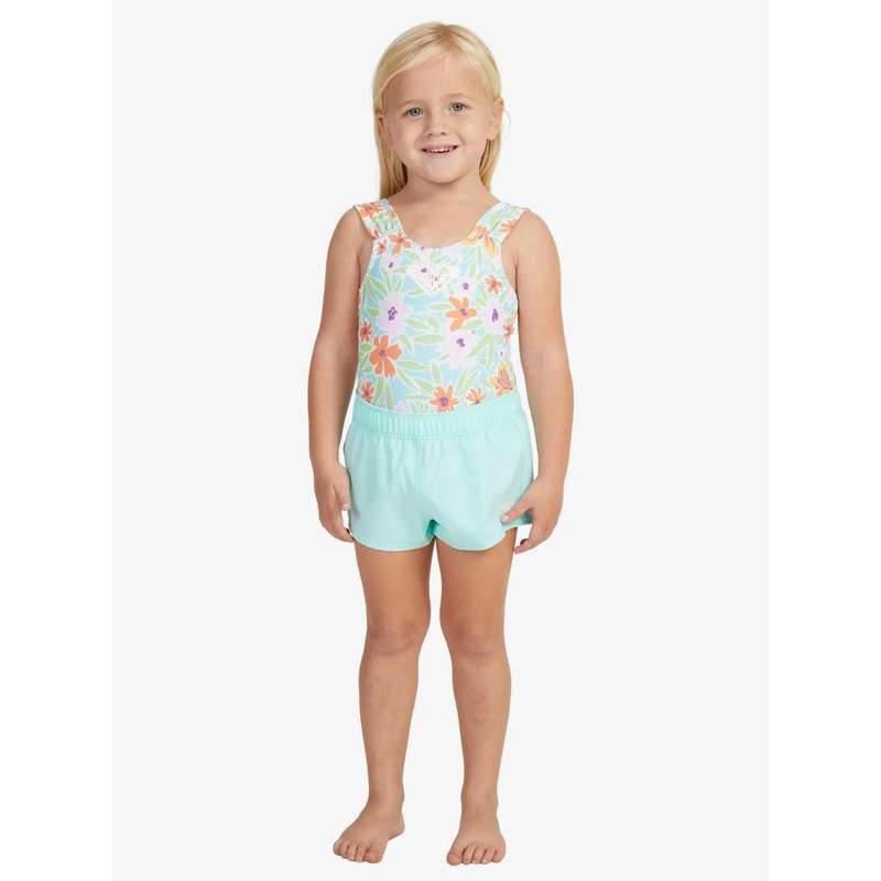 Girls 2-7 Solid Basic Swim Shorts