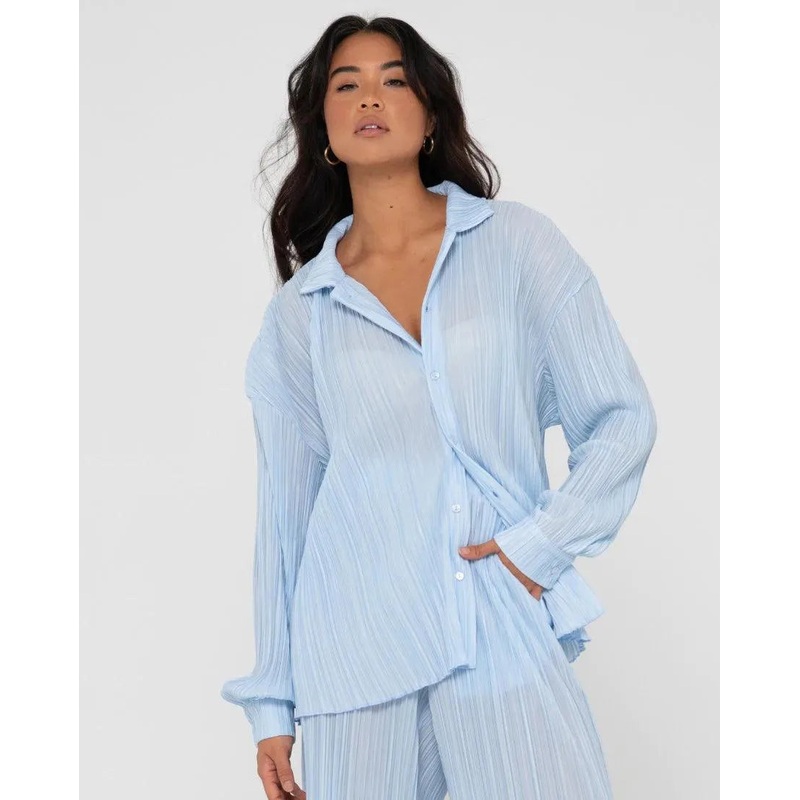 Nissi Long Sleeve Pleated Shirt