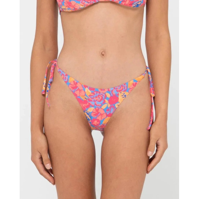 Rio Hibiscus Printed Brazilian Side Tie Bikini Bottom